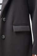 Longer Length Melton Coat Black (3)