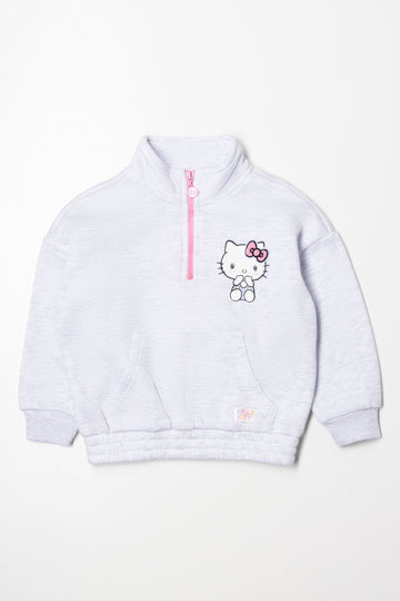 Hello Kitty Quarter Zip Tracktop Grey