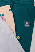 3 Pack Flower Trackpants Green, Yellow And Grey (1)