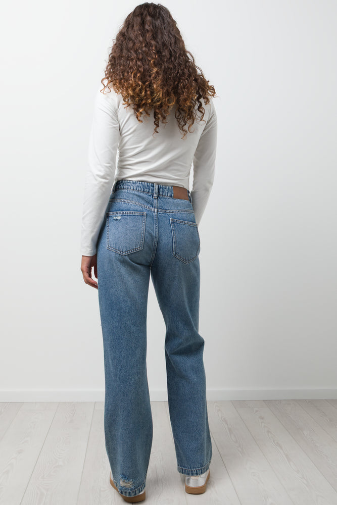 Rip And Repair Denim Jeans Light  Blue (3)