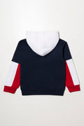 Colourblock Hoodie Red And Navy (2)
