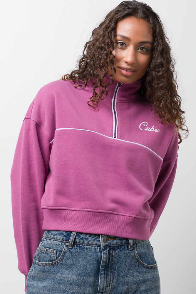 Quarter Zip Tracktop Purple
