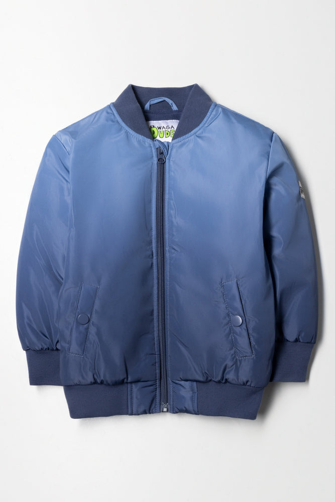 Ombre Bomber Jacket Blue