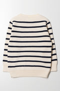 Pocket Stripe Jersey Cream And Navy (2)