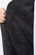 Sherpa Lined Zip Through Hooded Tracktop Black (3)