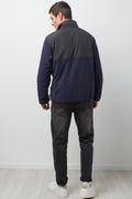 Quarter Button Top Navy (2)