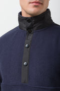 Quarter Button Top Navy (3)
