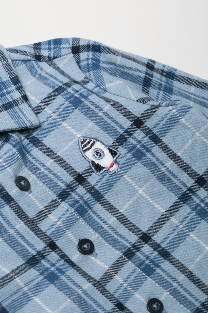 Flannel Shirt Blue And Navy