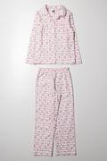 Check Flannel Pyjama Set Pink