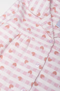 Check Flannel Pyjama Set Pink (1)
