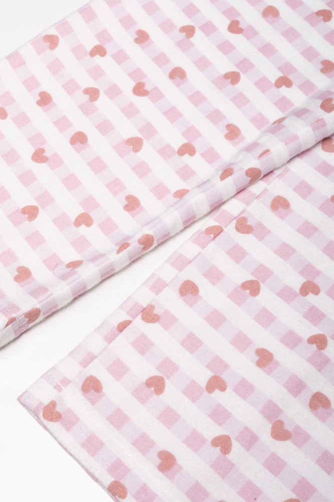 Check Flannel Pyjama Set Pink (2)