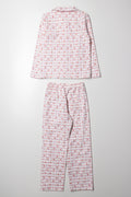 Check Flannel Pyjama Set Pink (3)