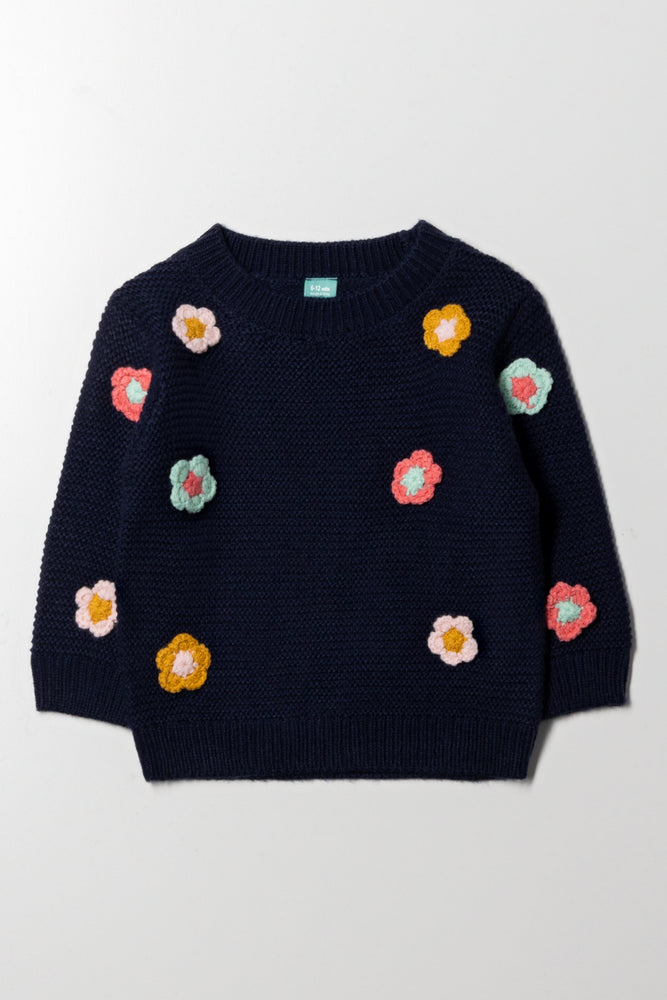 Flower Jersey Navy