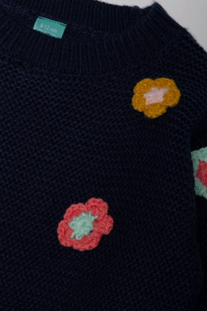 Flower Jersey Navy