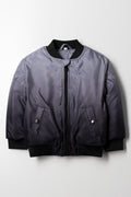 Ombre Bomber Jacket Black And Grey