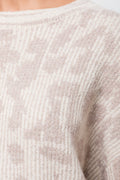 Animal Print Crew Neck Jersey Natural (3)