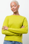 Rib Crew Neck Jersey Yellow