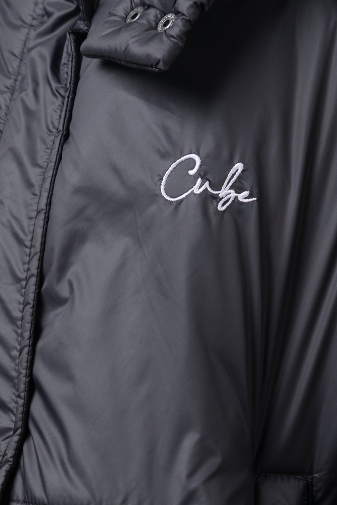 PUFFER JACKET WITH HOOD BLACK (3)