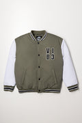 Baseball Jacket Green And White