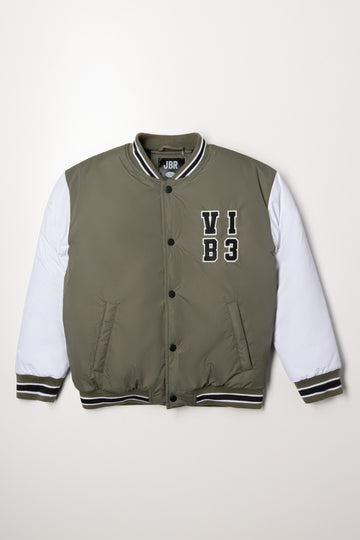 Baseball Jacket Green And White