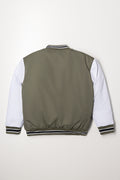 Baseball Jacket Green And White (2)