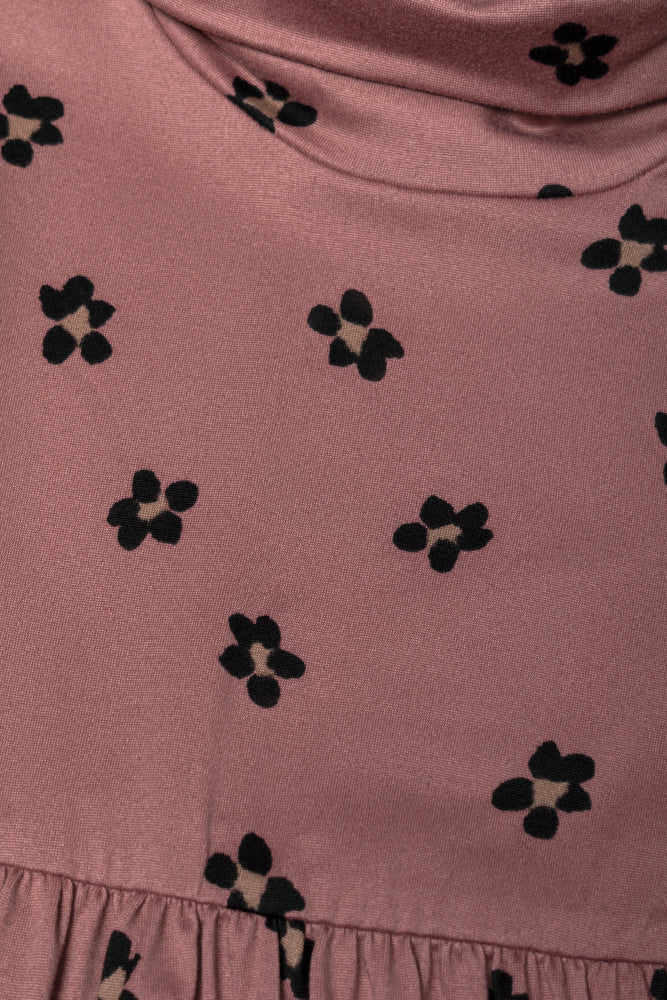 2 Pack Poloneck Dresses Pink And Brown