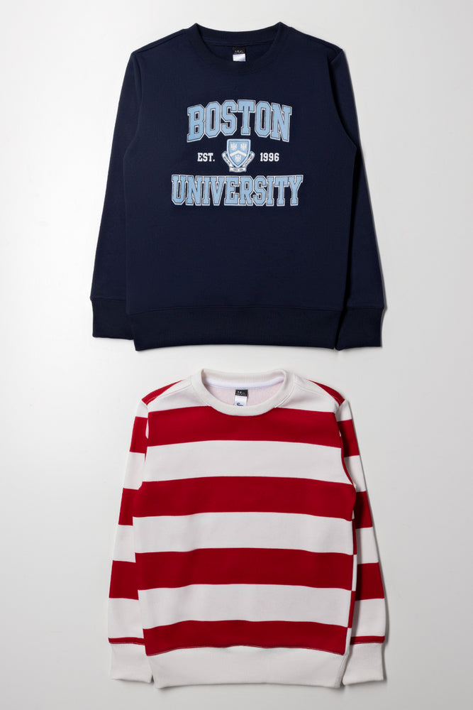 2 Pack Tracktops Navy And Red