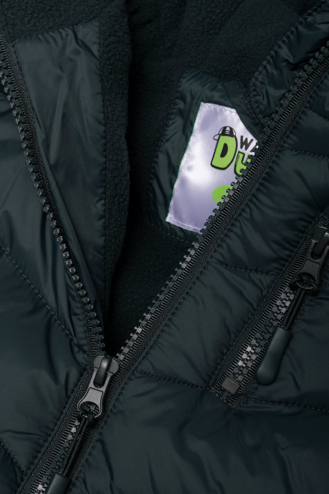 Basic Hooded Puffer Jacket Green