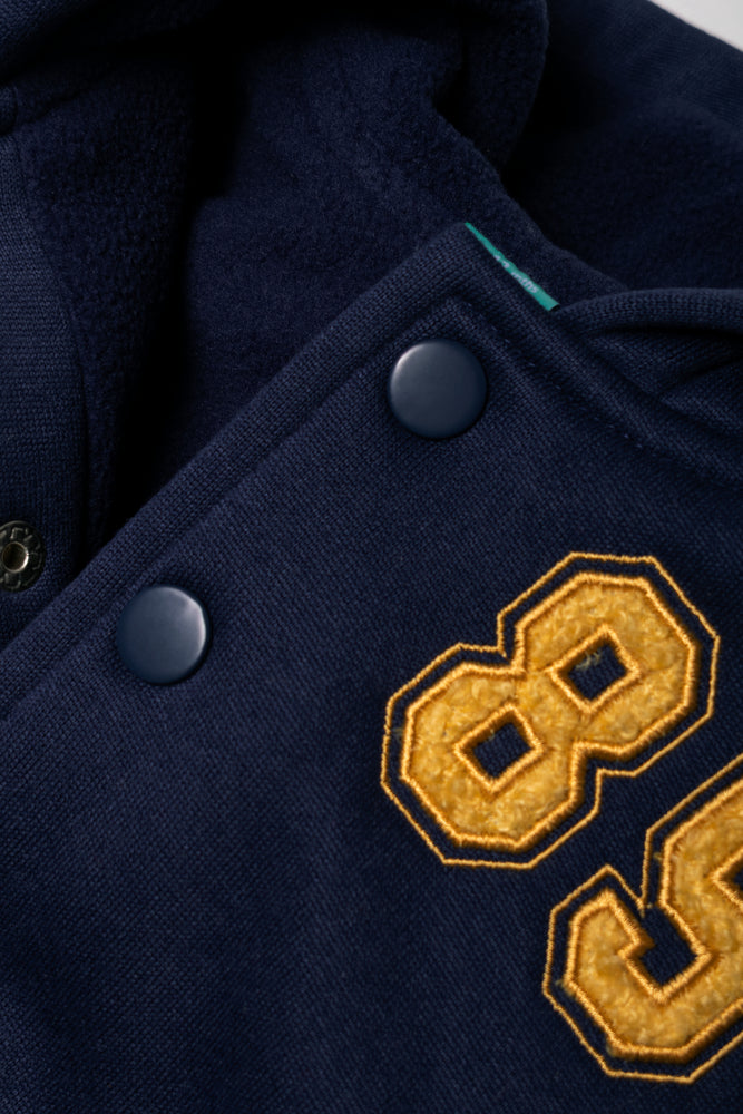 Hooded Baseball Jacket Navy And Grey (1)