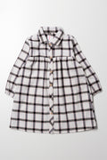 Check Shirt Dress With Pockets White