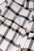 Check Shirt Dress With Pockets White (1)