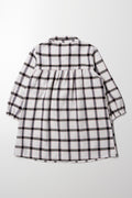 Check Shirt Dress With Pockets White (2)