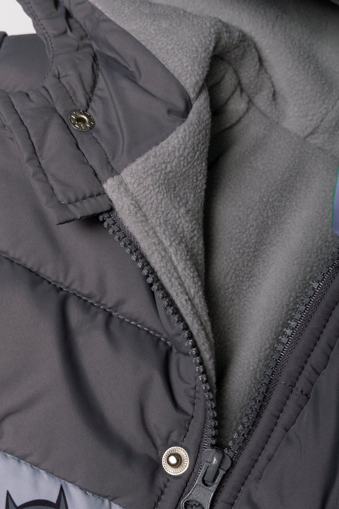 Batman Puffer Parka Jacket Grey (1)
