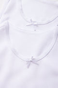 2 Pack Sleeveless Vests White (1)