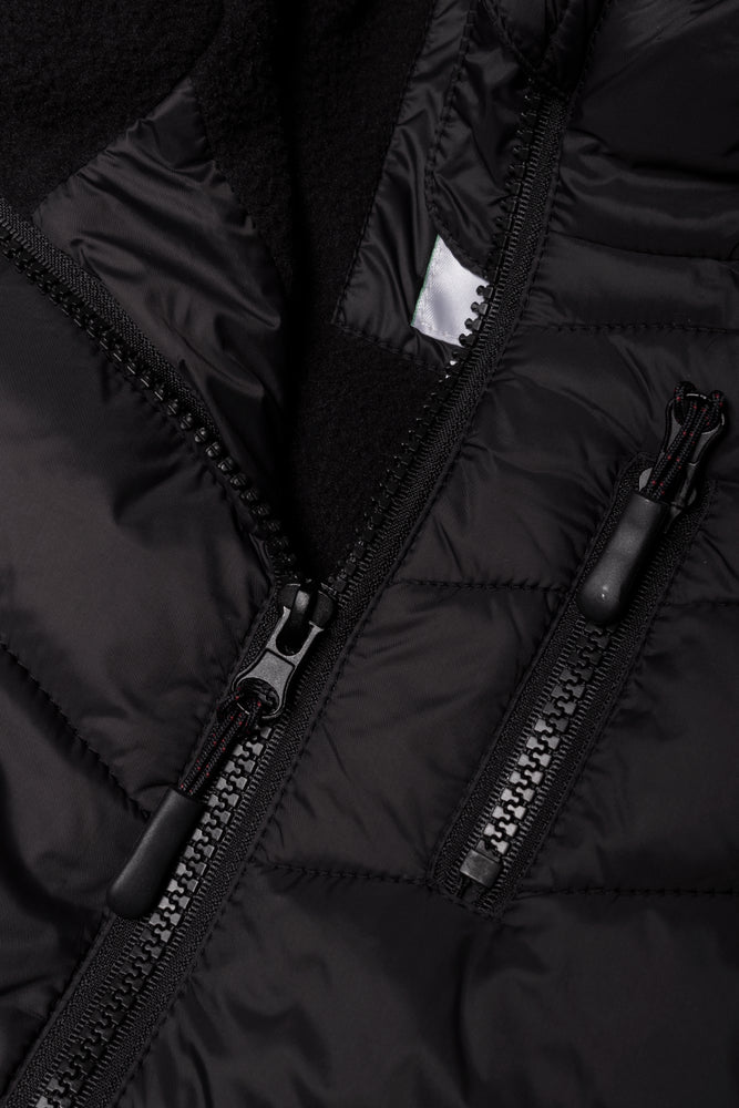 Basic Hooded Puffer Jacket Black