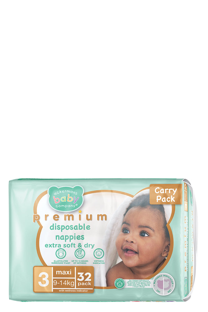 ABC Premium Maxi Nappies Size 3 32'S