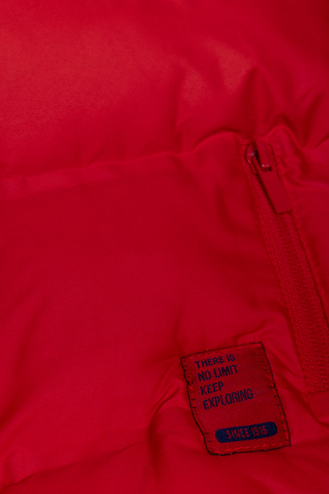 Hooded Puffer Jacket Red (2)