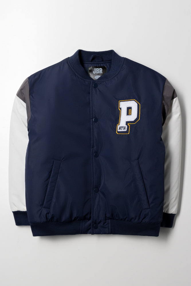 Baseball Jacket Navy And White