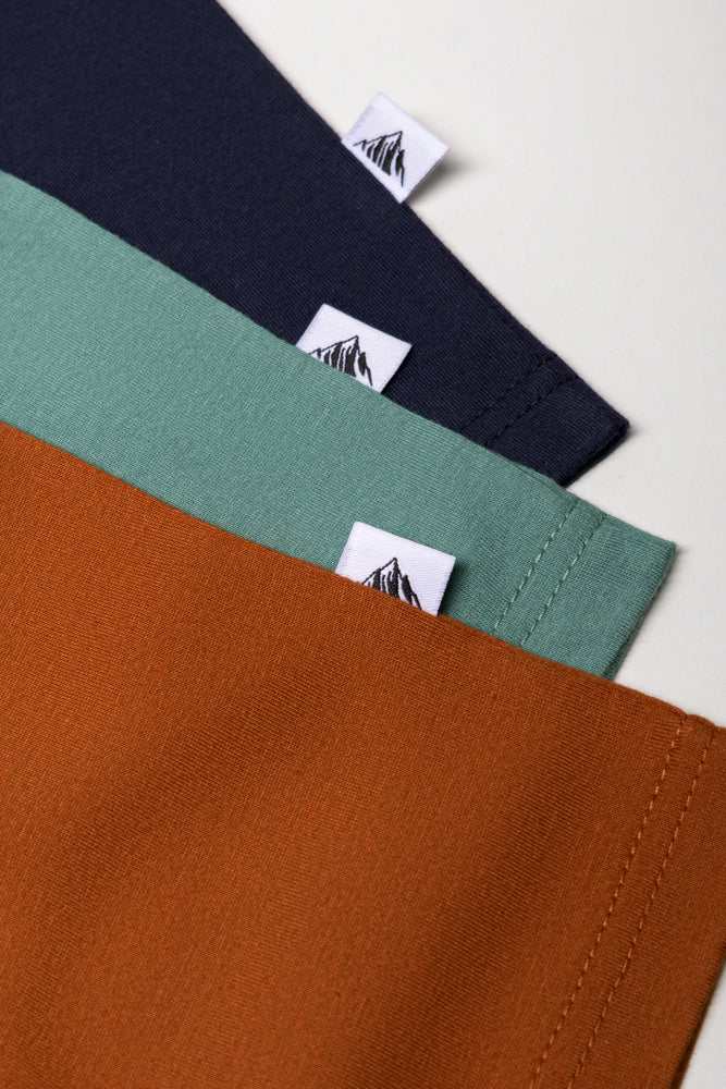3 Pack Polonecks Brown, Green And Navy