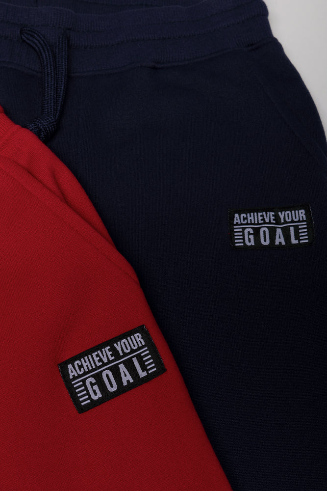 2 Pack Trackpants Navy And Red