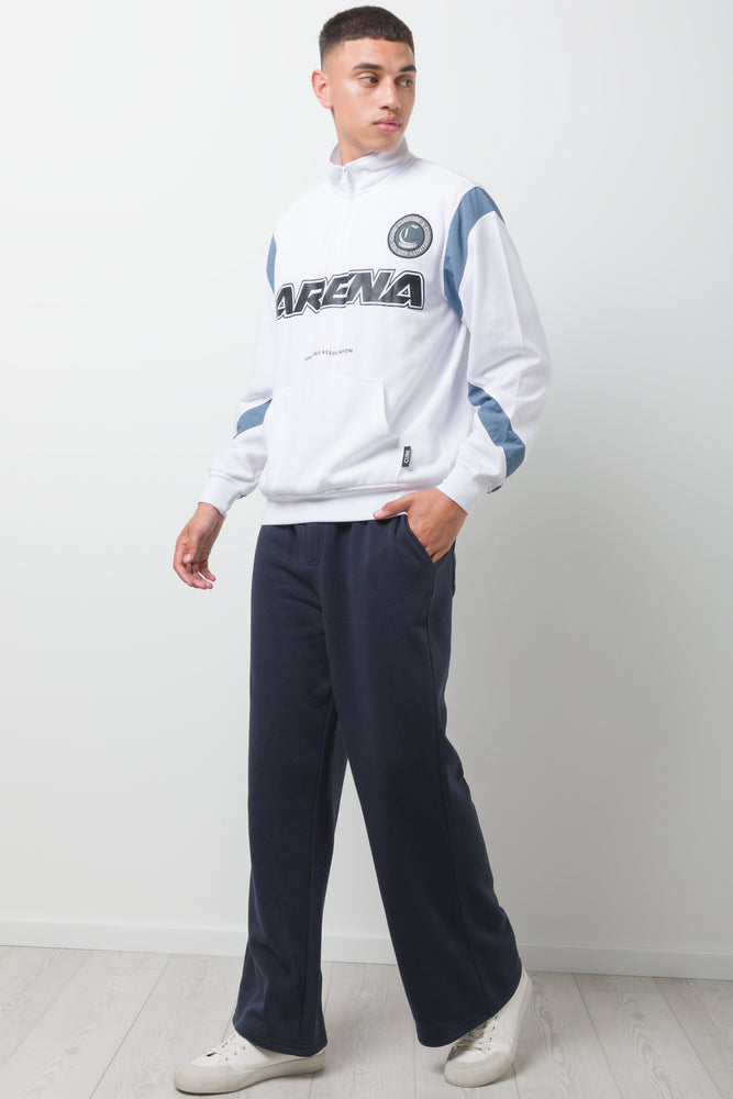 Straight Leg Trackpants Navy (2)
