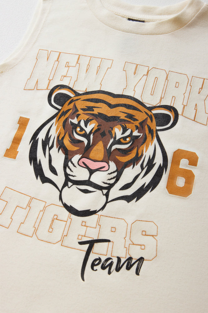 Tiger Sleeveless T-Shirt White (1)