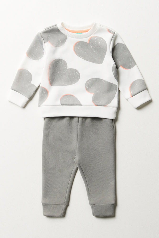 Heart Tracksuit Grey