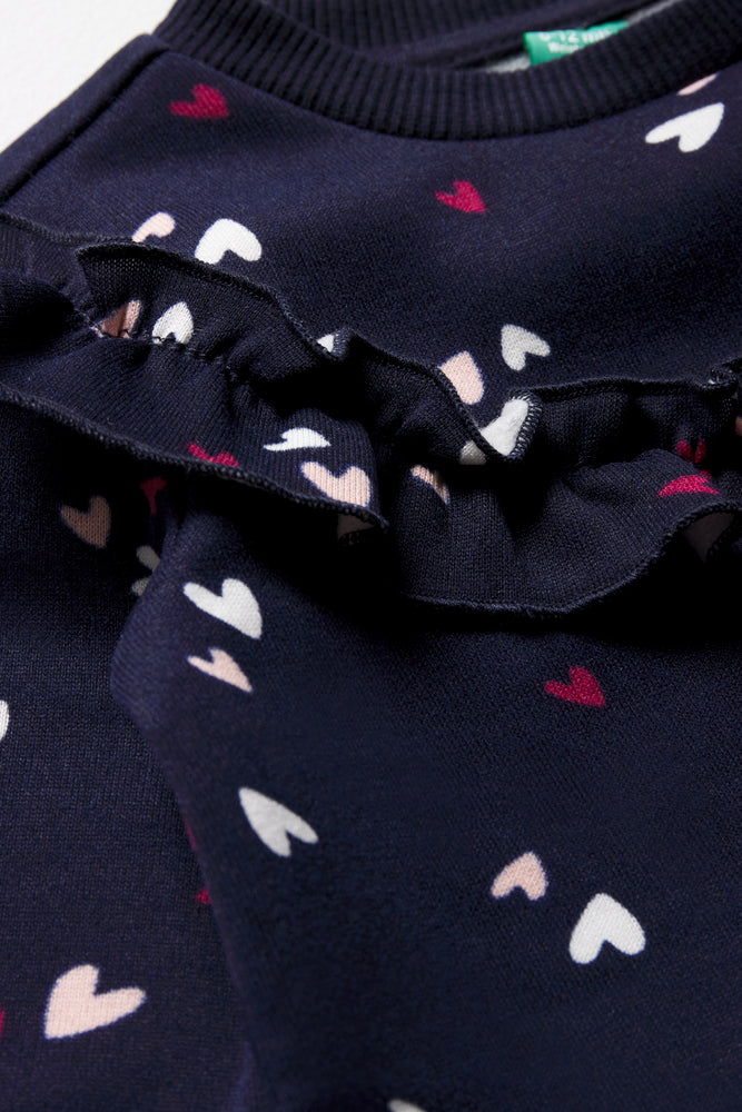 Heart Frill Tracksuit Navy