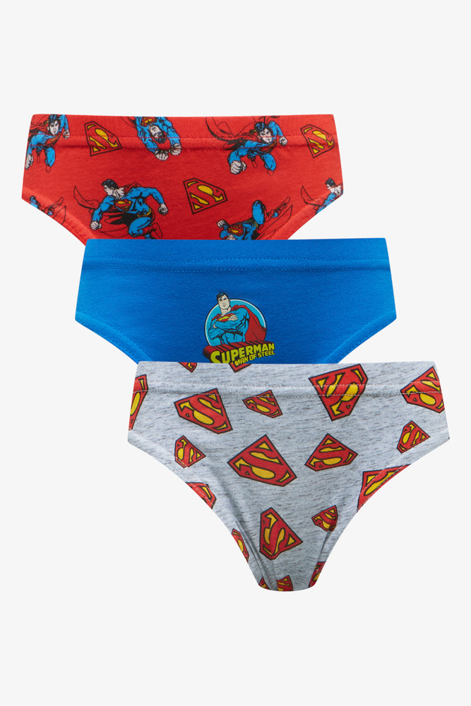 Superman 3 Pack Briefs Blue And Red