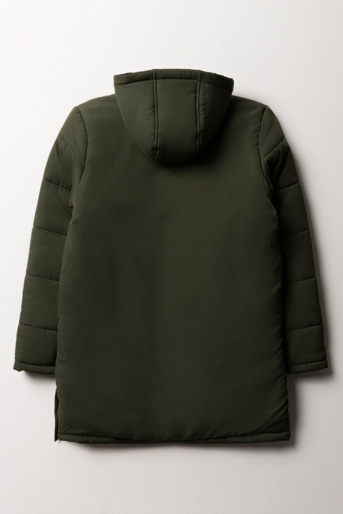 Puffer Parka Jacket Green (2)