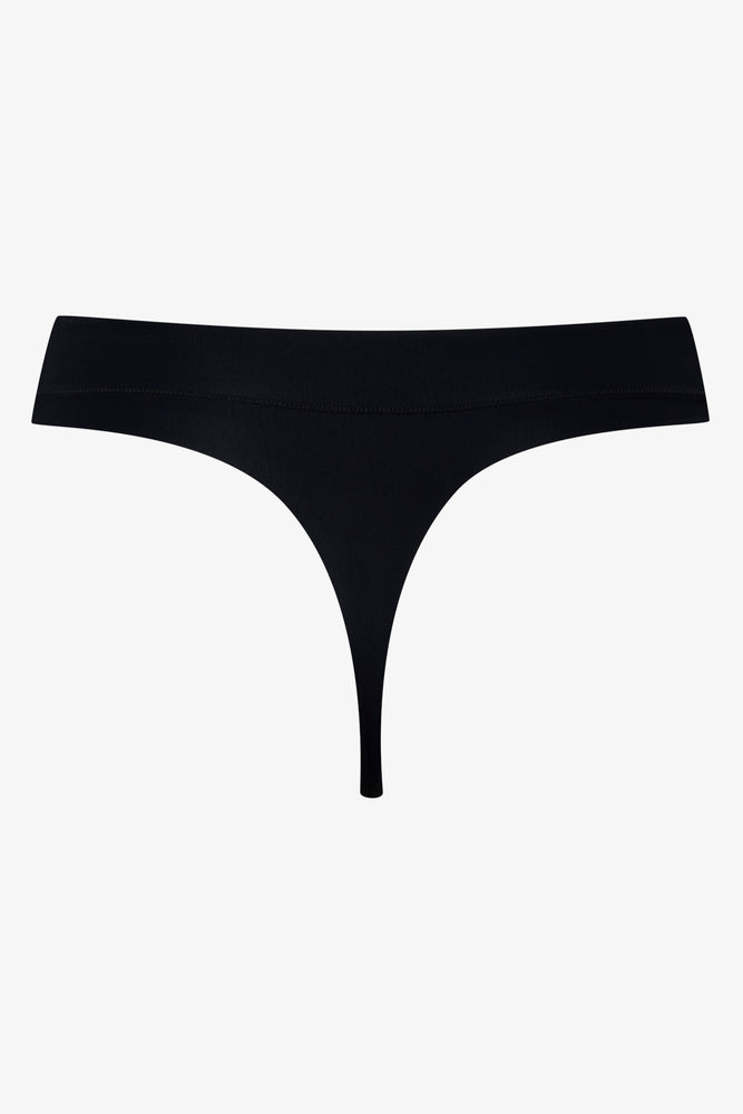 2 Pack Lazer Thong Panty Black (2)
