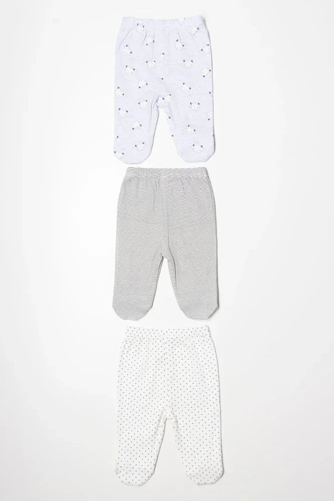 3 Pack Leggings Grey (4)