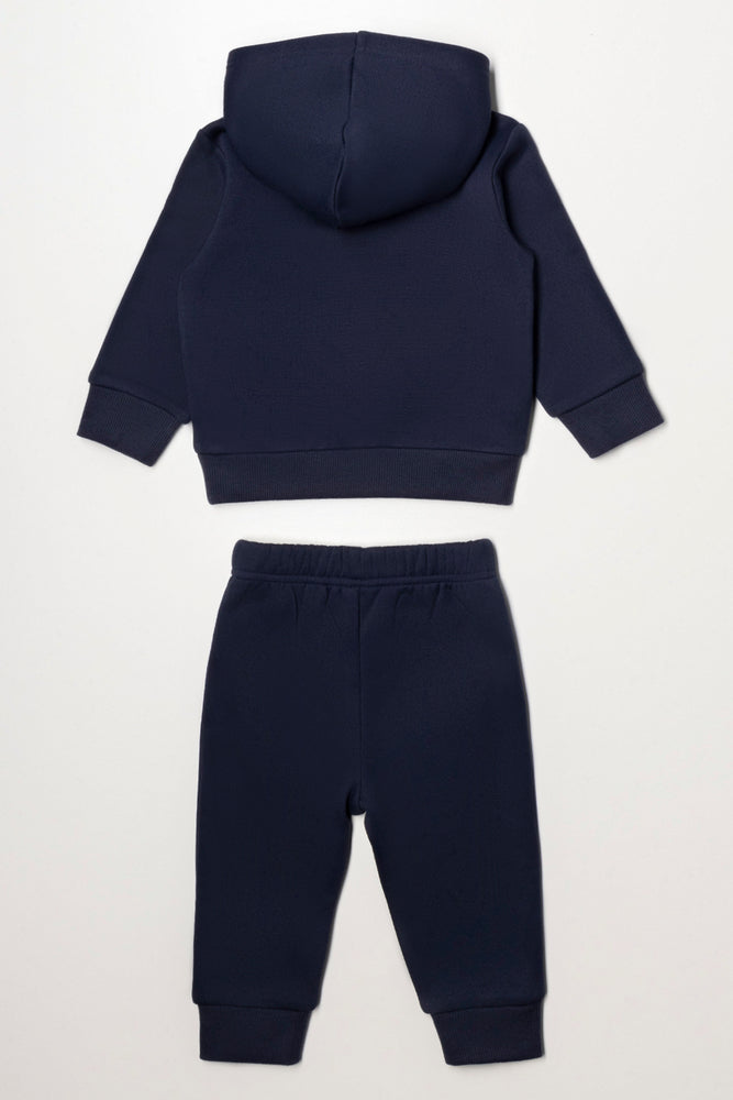 Tiger Hooded Tracksuit Navy (3)
