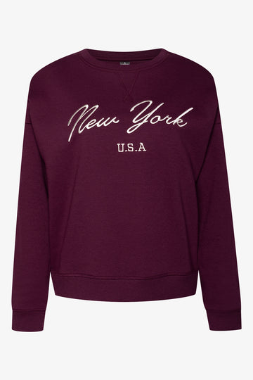 Crew Neck Tracktop Burgundy